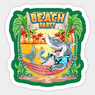 Beach party Sticker